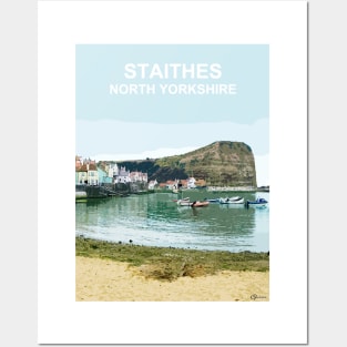 Staithes North Yorkshire. Travel poster Posters and Art